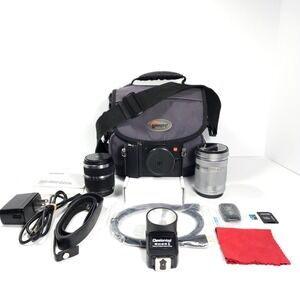 YI M1 Mirrorless Camera Kit w/ Olympus + YI Lens, Flash, Tripod, & Accessories